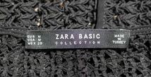 ZARA BASIC ザラ メッシュニット サマーニット シースルー 長袖 Mサイズ ブラック ymdnrk k h②0602_画像6