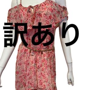 【訳あり】【評価を下げない方だけ】 フラワープリントが可愛い ワンピース チュニック