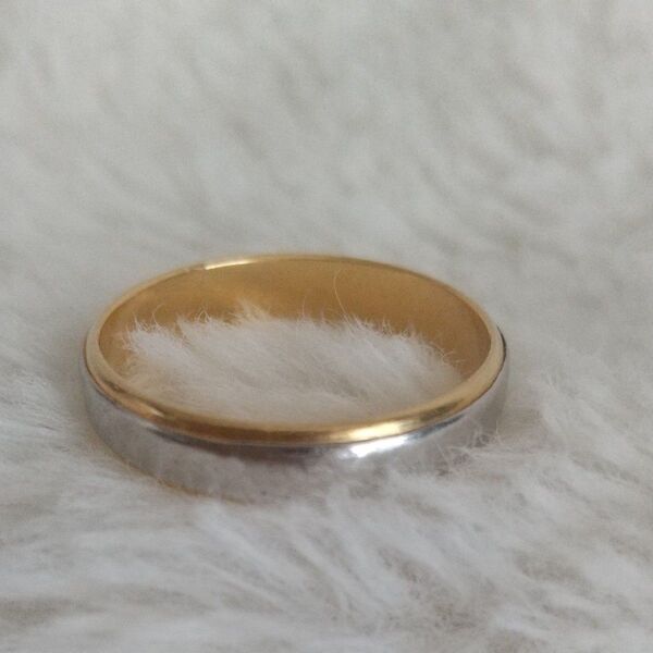 プラチナ&k18コンビリング♪