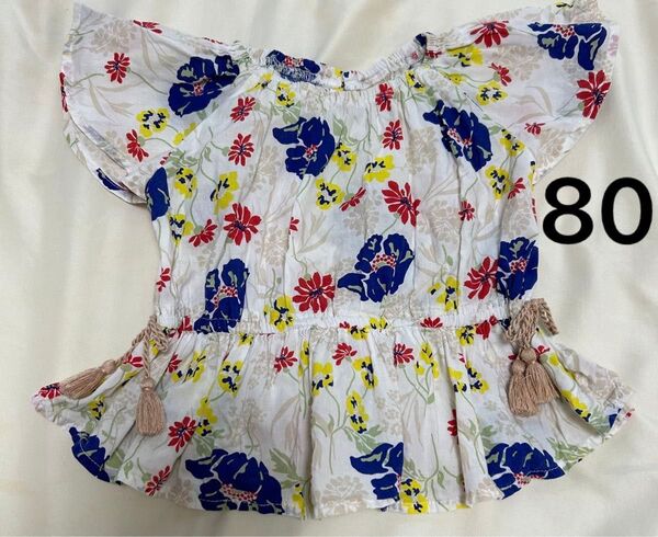 80 プティマイン 花柄 トップス
