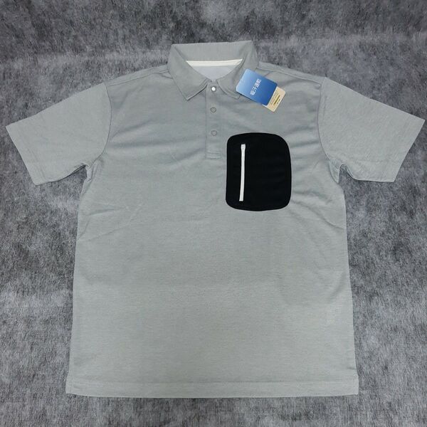 DRYメッシュ 半袖ポロシャツ M グレー