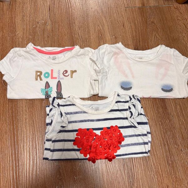女の子 トップス ベビー服 GAP 半袖TシャツGap baby 90cm 3点セット 18〜24manth