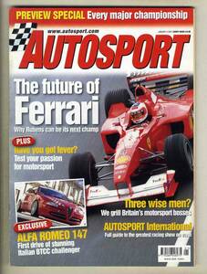 【c5293】01.1.4 AUTOSPORT／フェラーリの未来、2001年F1シーズンプレビュー、WRCシーズンプレビュー、…