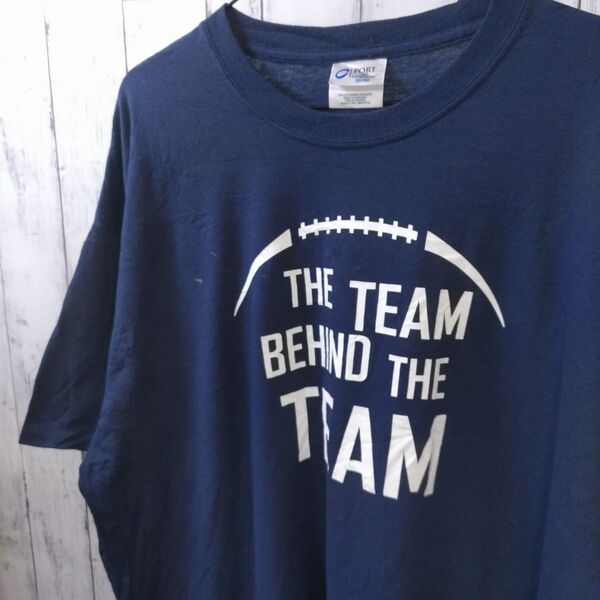 PORT&COMPANY US 古着 Tシャツ 2XL ネイビー ビッグサイズ 半袖Tシャツ