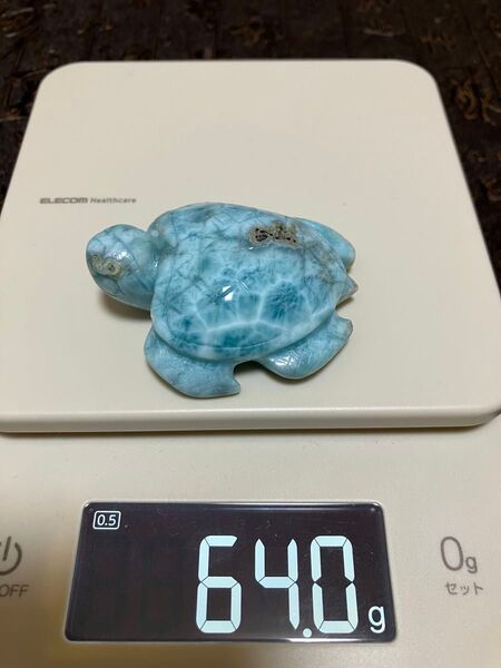 ラリマー ウミガメ 64g 55.5mm×48.0mm×18.3mm