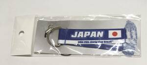 ●サッカー日本代表グッズ★新品未使用未開封★サッカー日本代表マフラーデザインのストラップ①●送料84円～★侍ブルー＆エンブレム入！★