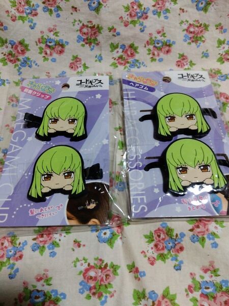 新品未開封 コードギアス 前髪クリップ ヘアゴム セット C.C.