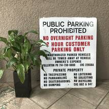 USA実物 Pubic　Parking ビンテージ看板ロードサイン道路標識ガレージ/店舗什器ディスプレイロサンゼルス西海岸世田谷ベースライトニング_画像4