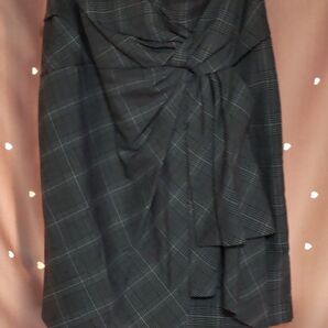 【IMAGE】フロントねじりチェック柄タイトスカート 7号