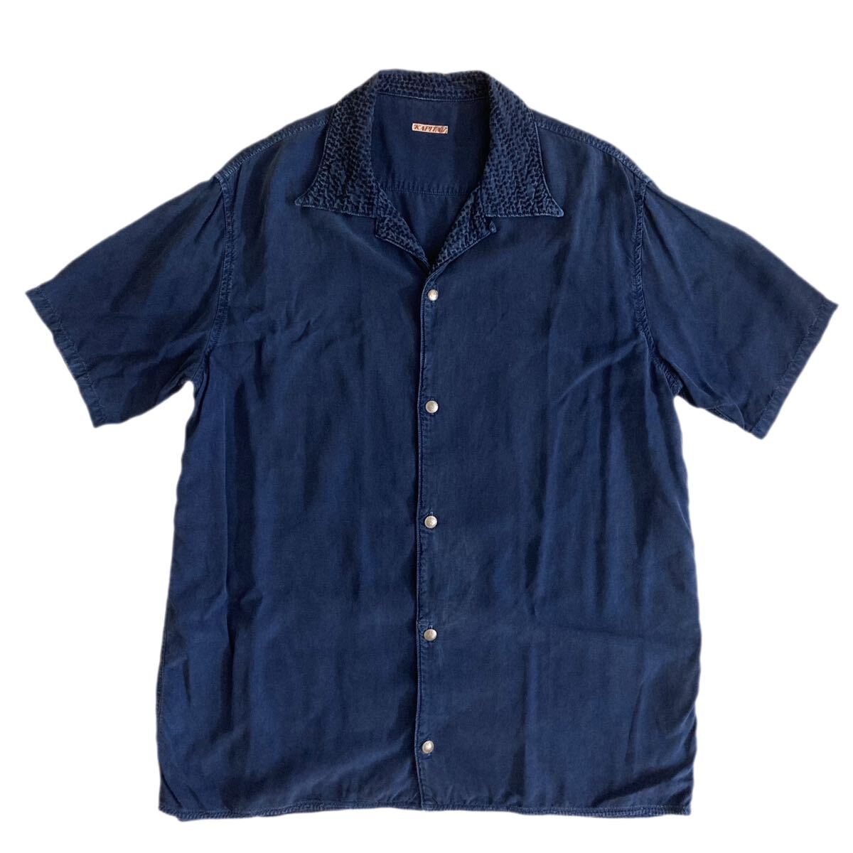 258】 KAPITAL 刺子 コンチョ インディゴ レーヨン オープン