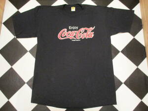 ８０’ｓCocaCola コカコーラ Tシャツ ビンテージ オールド 黒 XL USA製