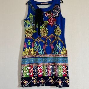 #Desigual ノースリーブ ワンピース 総柄