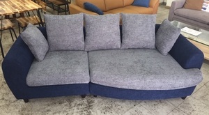 / new goods / free shipping popular Uni -k design two-tone color - couch sofa 3 seater wide size is possible to choose 2 color feel of is good fabric material 