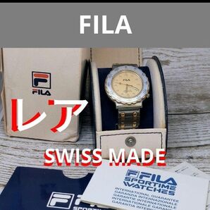 動作品 レア FILA 腕時計 SWISS メンズレディース ダイバー定価5万円 VINTAGE 腕時計 クォーツ