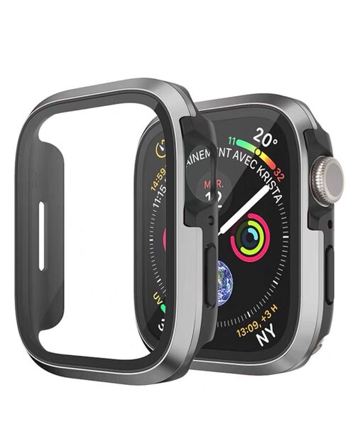 AppleWatch 44mm ハードケース 保護カバー アップルウォッチ 黒色