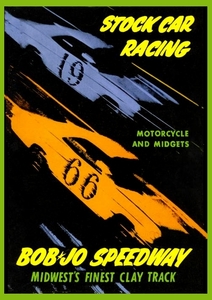 ポスター★1966 Bob Jo Speedway Stockcar レアポスター★ナスカー/Nascar/ストックカー