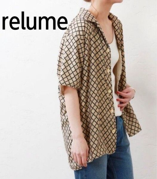 JOURNAL STANDARD relume ◆ プリントビーチシャツ 開襟シャツ 半袖