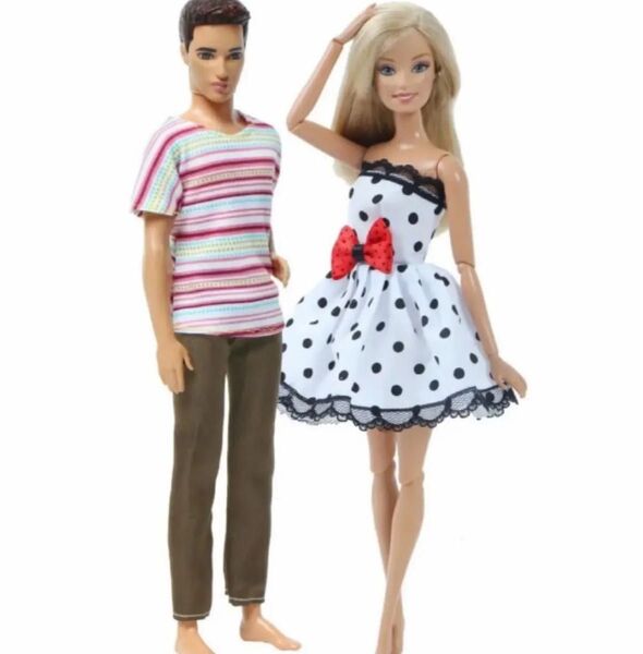 ペア洋服セット バービー・ケン・リカちゃん・リカパパ・ジェフくん・お人形さん リカちゃん 着せ替え人形 Barbie