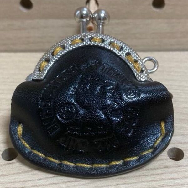 がま口 No.74 本革 (肉球刻印入 キーホルダー&アクセサリー 口金丸型4cmタイプ)