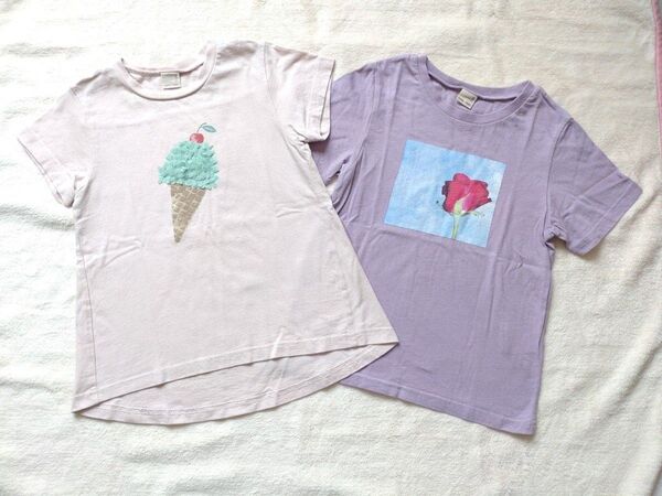 ★petit main/プティマイン★120cm/半袖Tシャツ2点セット★