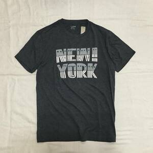 新品未使用J.CREWジェイクルー[NEW YORK]プリントTシャツ C.GREY S