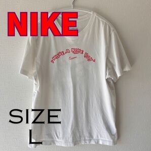 NIKE Tシャツ L プリント ロゴ ナイキ