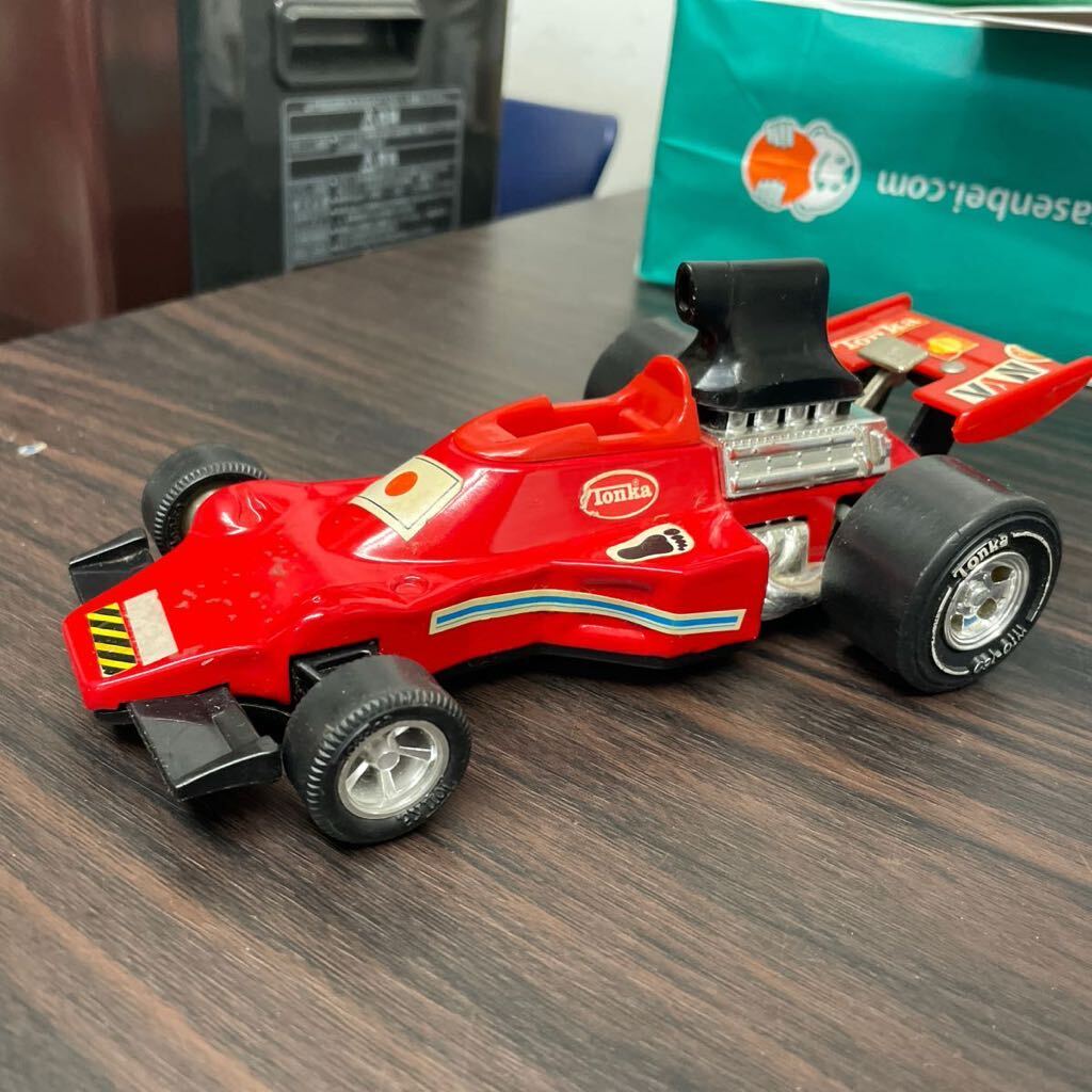 70s/80sトンカ ブリキ F1/レーシングカー 約20cm 動作品/ちょい訳 昭和レトロ Tonka トンカ レーシングカー ミニカー 全長約20.5cm