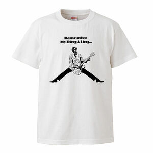 【XSサイズ 白Tシャツ】チャックベリー Chuck Berry ロカビリー ロックンロール 50s 60s LP CD レコード バンドTシャツ EP 45 7inch