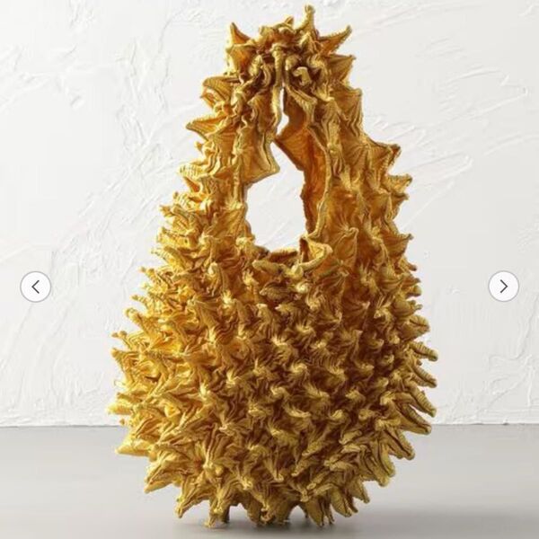 <BUNZABURO>baiShibori BAG ゴールド エコバッグ コンパクト オシャレ