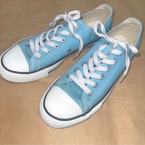 ローカットスニーカー Sサイズレディース g by GORGE 水色 ブルー スニーカー シューズ