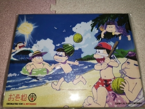 送料無料 新品未使用 当選品 おそ松市 OSOMATSU ICHI MIYAZAKI 宮崎マルイ キャンバスアート おそ松 カラ松 チョロ松 一松 十四松 トド松