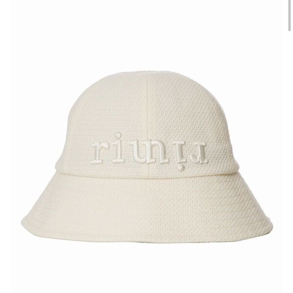 riu バケットハット Logo embroidery tweed bucket hat