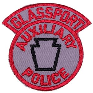 BL185 GLASSPORT AUXILIARY POLICE ポリス ビンテージ ワッペン パッチ ロゴ エンブレム アメリカ 米国 輸入雑貨