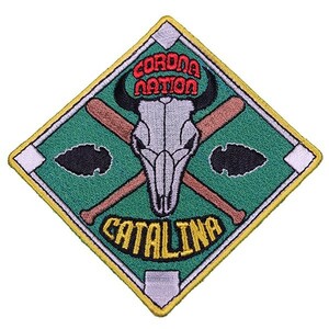 AO48 CORONA NATION CATALINA ワッペン パッチ ロゴ エンブレム アメリカ 米国 輸入雑貨 四角形 牛骨 刺繍