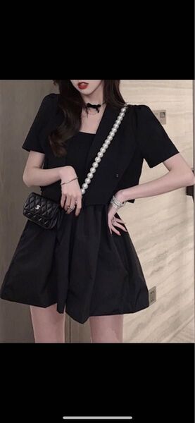 1. ショート丈ジャケットXベアトップショートパンツ