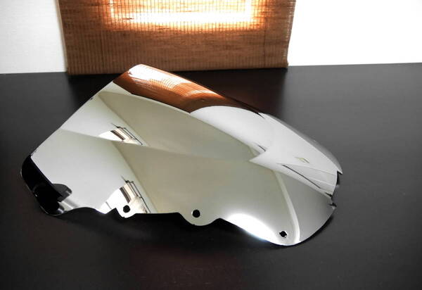 即納可【送料無料】新品 CBR1100XX 1996-2007 ダブルバブル ミラークロームスクリーン スーパーブラックバード SC35 前期中期後期 シルバー