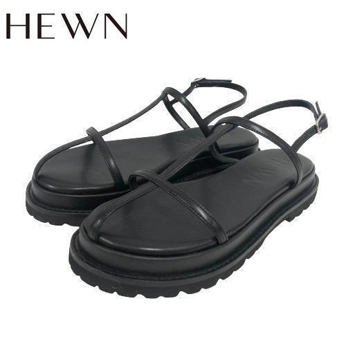 ○★新品 未使用 HEWN T ストラップ サンダル ブラック 定番厚底サンダル 23cm相当