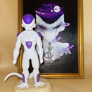 【特大】30.5cm、ドラゴンボール、フリーザ、ソフビフィギュア、BIGサイズ、キャンパスポスター、額縁(金ケシ) 、アイテム番号F-2
