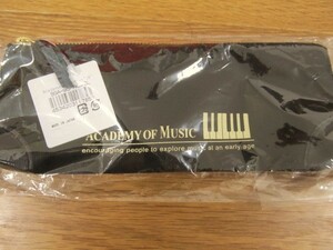 新品タグ付き★　ACADEMY OF MUSIC　帆布＆レザーペンポーチ　ブラック　