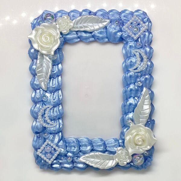 【No.1】ホイップデコ トレカケース パールホイップ ブルー 青 バラ 即購入可