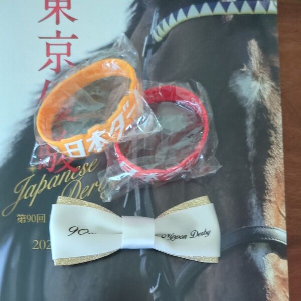 JRA競馬2023年第90回日本ダービー ブレスバンド2個+ダービーリボン レープロ付き