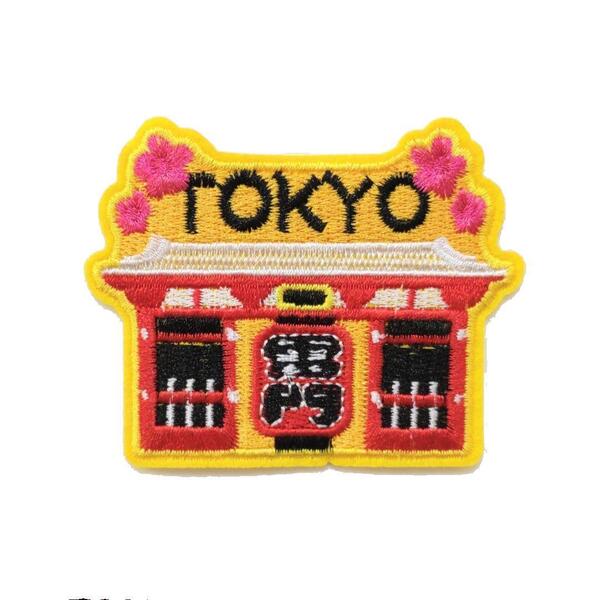 JAPAN ワッペン アイロン パッチ 和柄 刺繍『Tokyo 雷門』