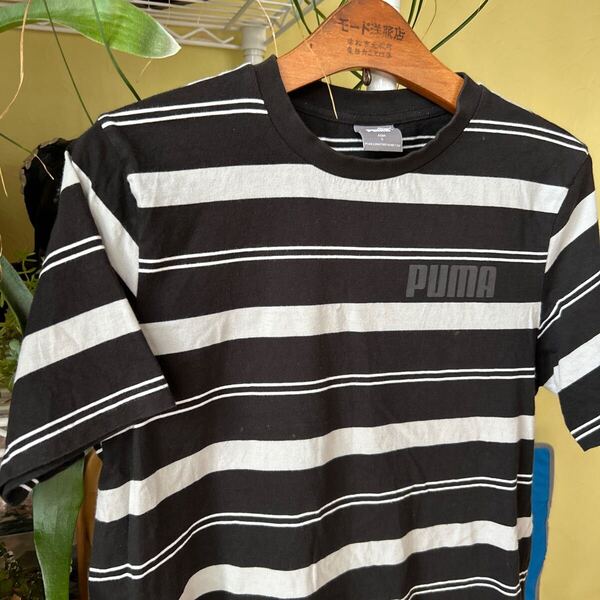 プーマ PUMA ボーダー Tシャツ 黒 L