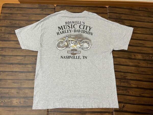 古着 Harley-Davidson ハーレーダビッドソン ハーレーT Tシャツ ヴィンテージ バイク グレー XL
