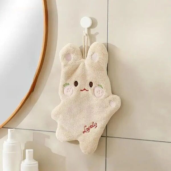 日用品・ループバック付タオル(ウサギ