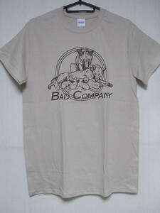 即決★新品バンドＴシャツ★バッド・カンパニー★BAD COMPANY★ベージュボディ×ブラウンプリント★S/M/Lサイズ対応可能