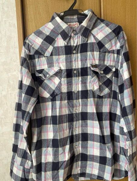 【古着】Wrangler チェックシャツ ネルシャツ Lサイズ チェック柄