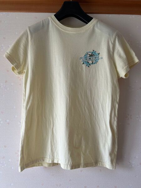 PikoHawaiianLongboardWearレディース半袖TシャツL黄 半袖 Tシャツ