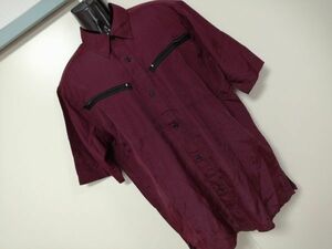 kkyj2960 ■ Vita MANUFACTURING ■ シャツ トップス 半袖 チェック 赤×黒 M