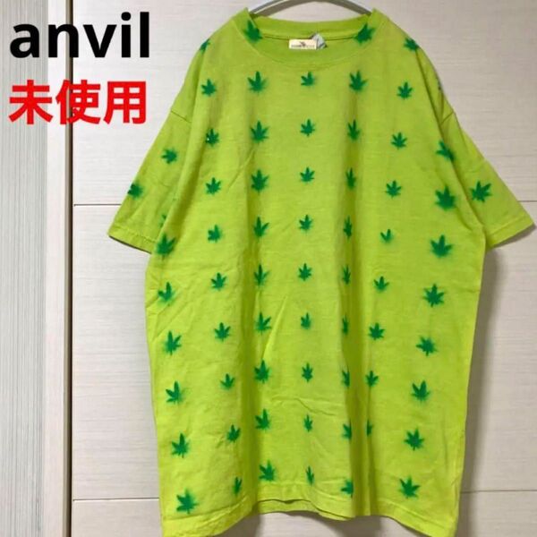 タグ付き未使用 anvil USA製 Tシャツ グリーン系